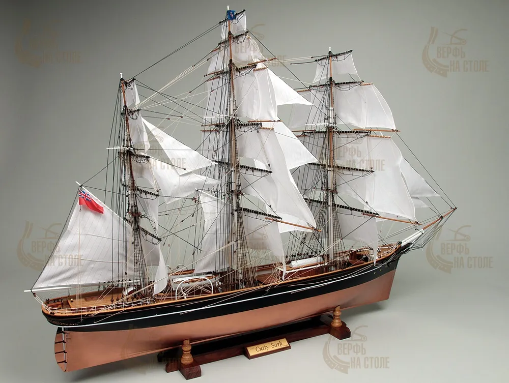деревянная модель парусника Cutty Sark