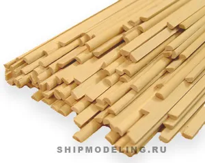 Полукруглая заготовка диаметром 14 мм, рамин, 1 шт.