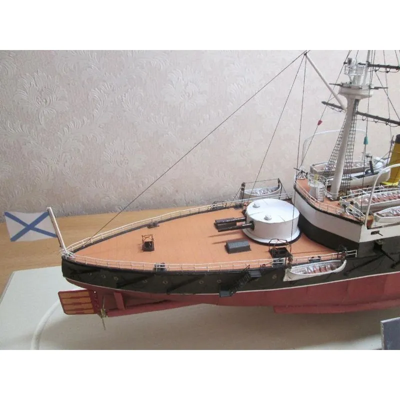 Модель из картона эскадренный броненосец "Наварин",Россия 1895 г