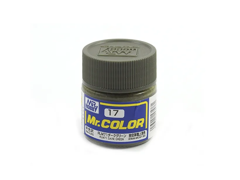 Краска Mr Color, темно-зеленая RLM71, полуматовая, C 17, 10 мл