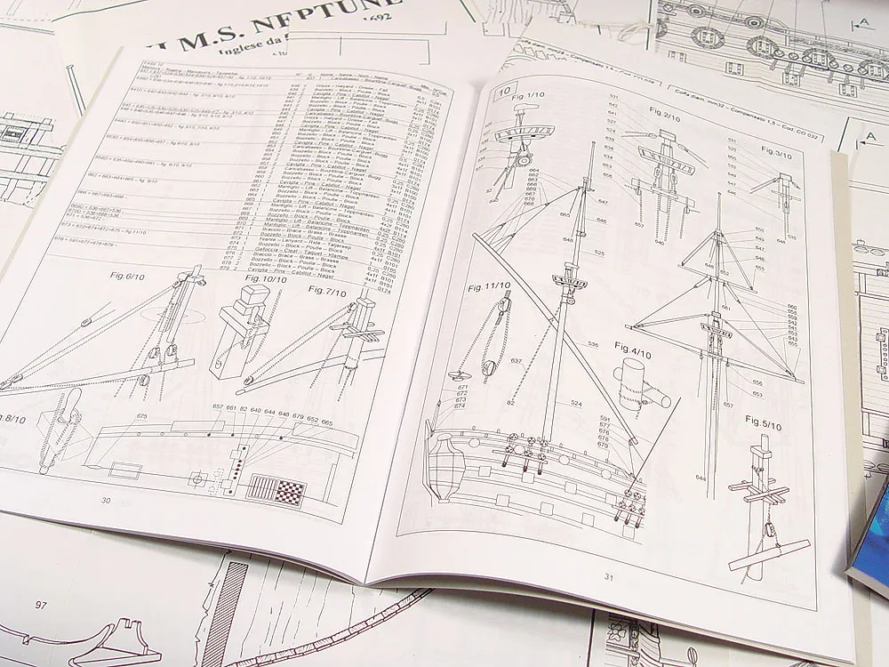 деревянная модель корабля HMS Neptune