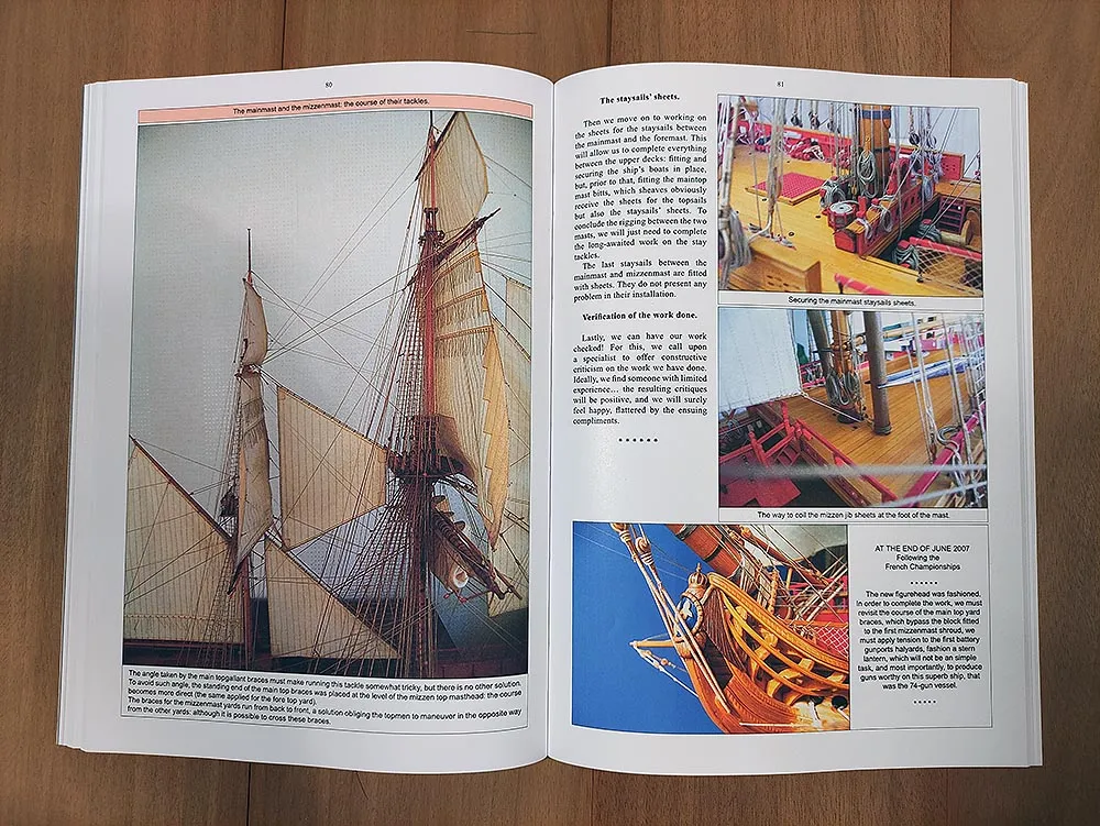 Fitting and rigging a 74-gun model ship Fitting and rigging a 74-gun model ship