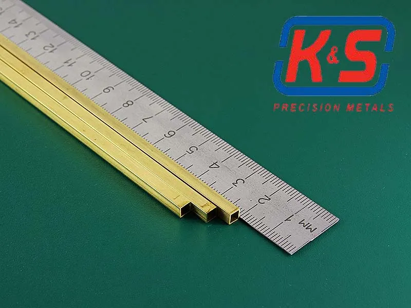 Квадратная латунная трубка 4,8х0,36 мм, 1 шт