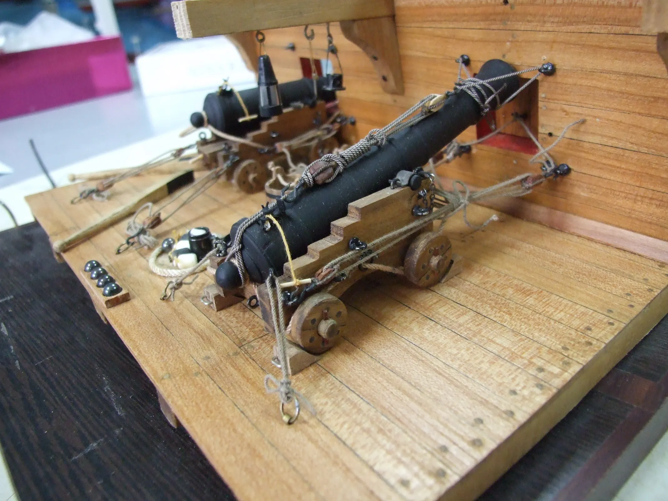 Модель корабля Фрагмент батарейной палубы  фрегата «Пандора» - Верфь на Столе