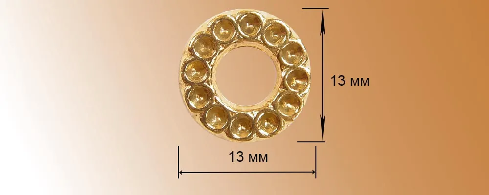 Декоративный элемент, латунь, 2 шт
