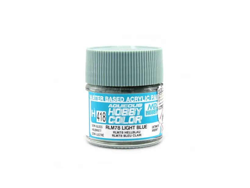 Краска Mr Hobby, акриловая, светло-синяя RLM78 полуматовая, H 418, 10 мл