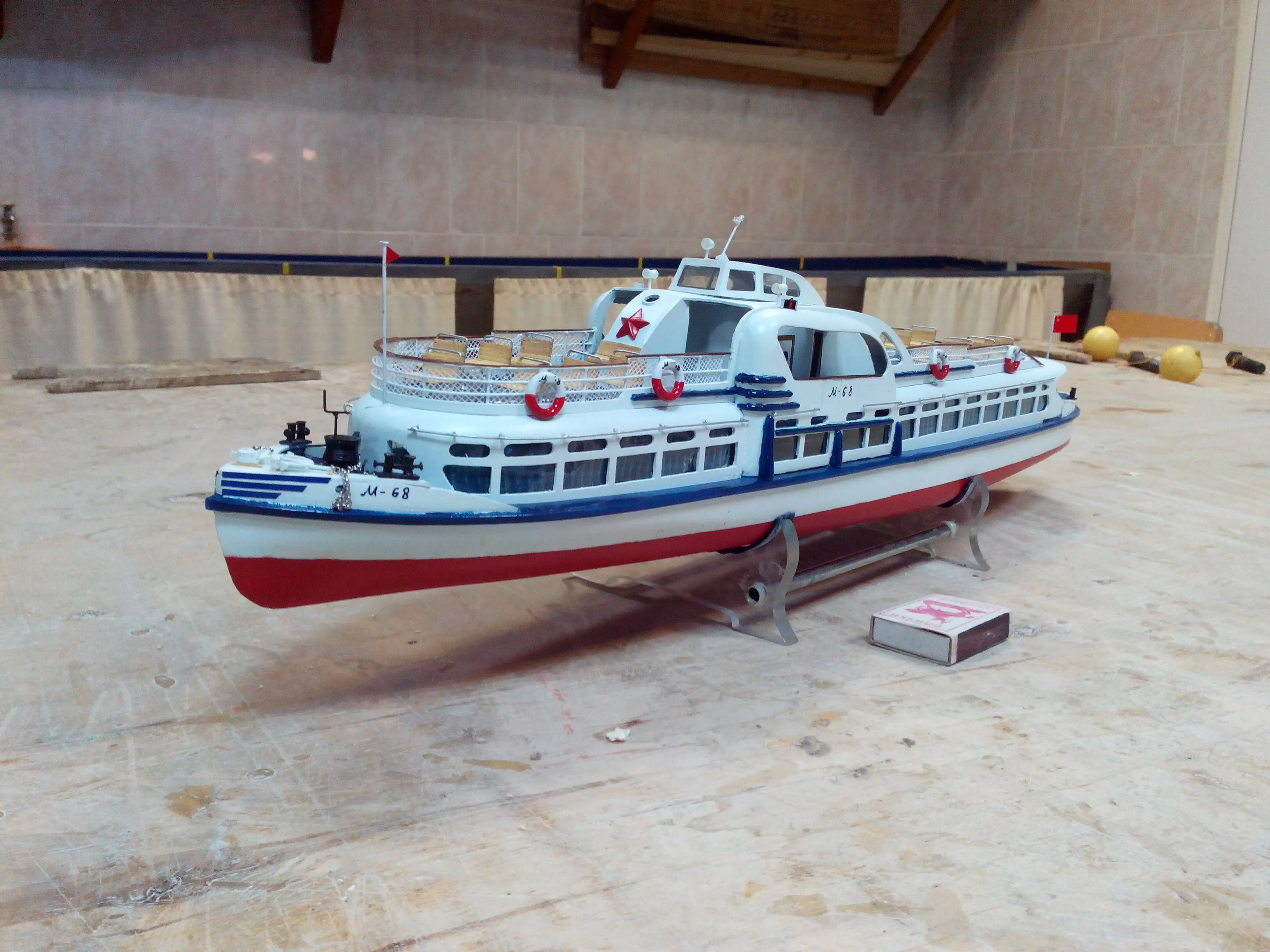 Модель корабля Речной трамвайчик типа "Москвич" - Верфь на Столе