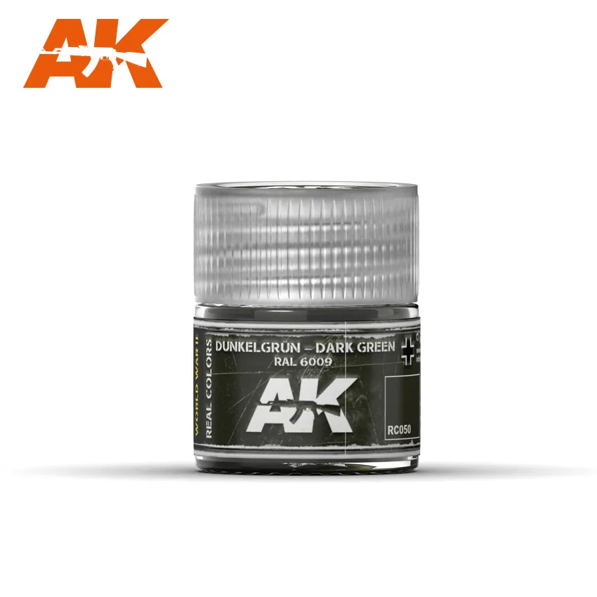 Краска AK Interactive, акриловая Dunkelgrün-Dark Green RAL 6009 (темно-зеленый), 10 мл