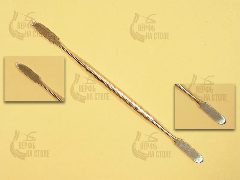 Двухсторонняя стека, 15 см, закругленная и заостренная лопаточка