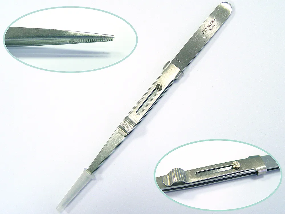 Набор из 5 ювелирных 16 см пинцетов и ухвата Набор из 5 ювелирных 16 см пинцетов и ухвата