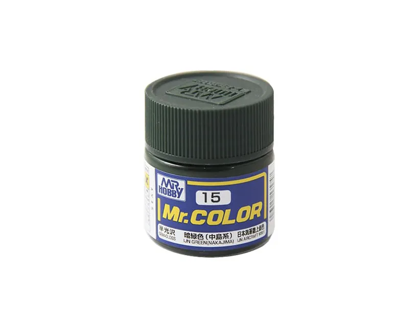 Краска Mr Color, зеленая (NAKAJIMA), полуматовая, C 15, 10 мл