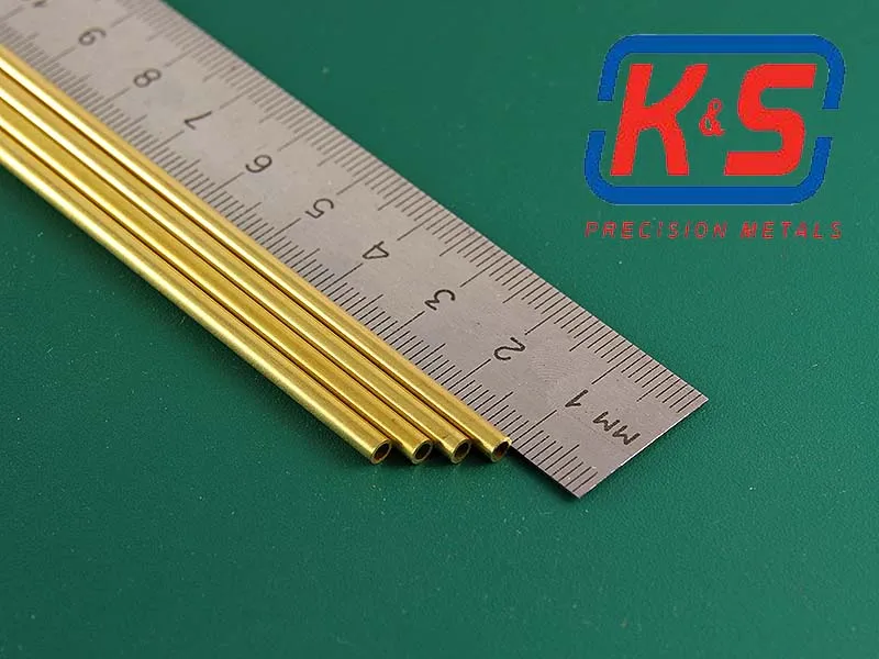 Латунная трубка 3х0,45 мм, 4 шт
