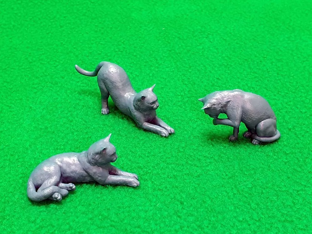 Кошки "Три хвоста", набор из 3 фигурок, масштаб 1:12 Кошки "Три хвоста", набор из 3 фигурок, масштаб 1:12
