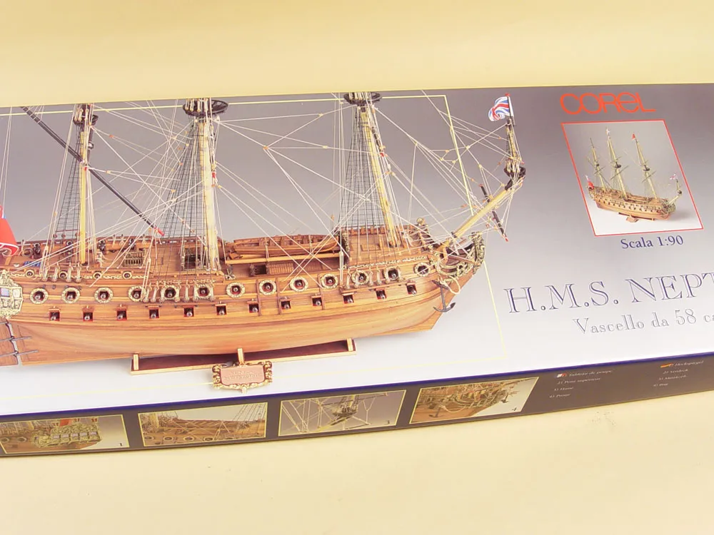 деревянная модель корабля HMS Neptune