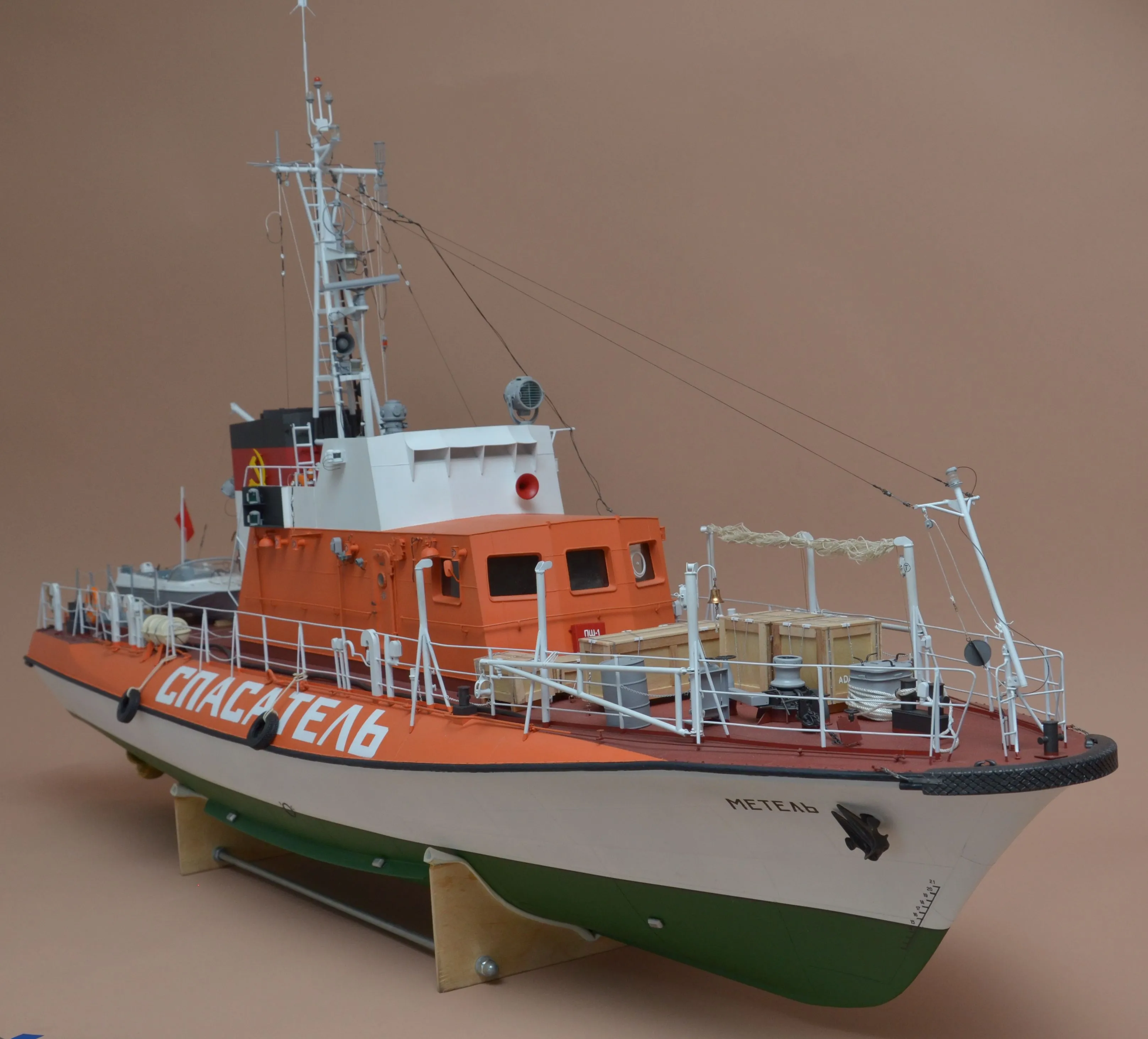 Модель корабля Всепогодный спасательный катер (ВСК) "МЕТЕЛЬ", пр. 1458 - Верфь на Столе