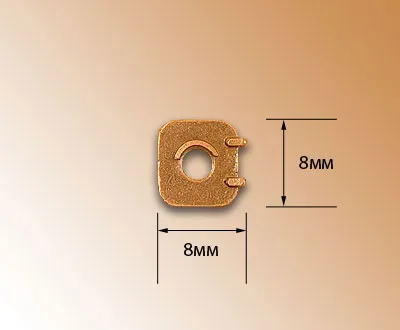 Дверь с иллюминатором, металл под бронзу, 8х8 мм, 2 шт