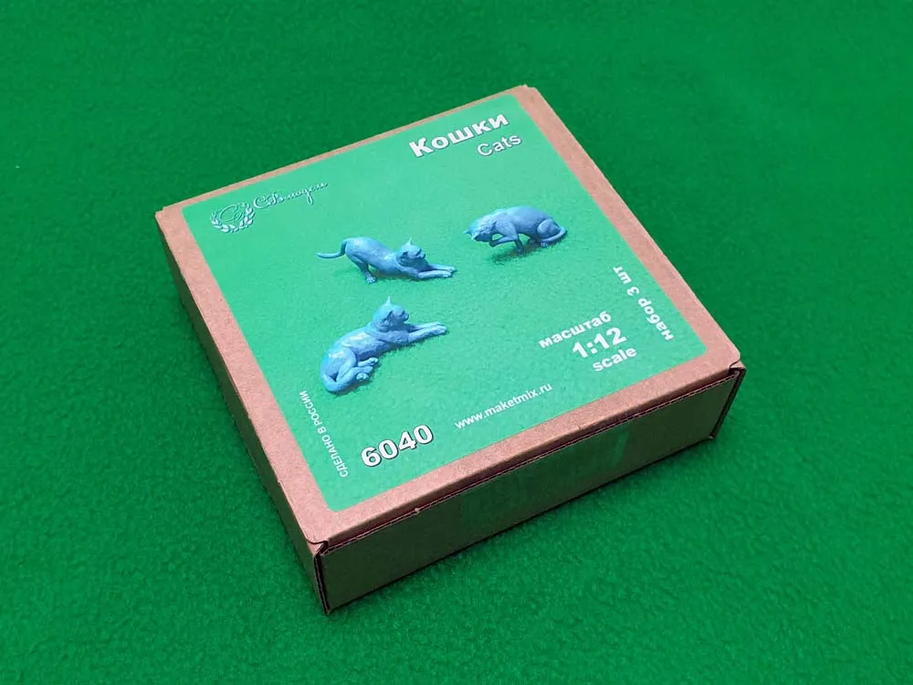 Кошки "Три хвоста", набор из 3 фигурок, масштаб 1:12 Кошки "Три хвоста", набор из 3 фигурок, масштаб 1:12