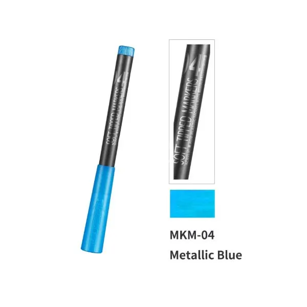 Маркер для пластика, синий металлик