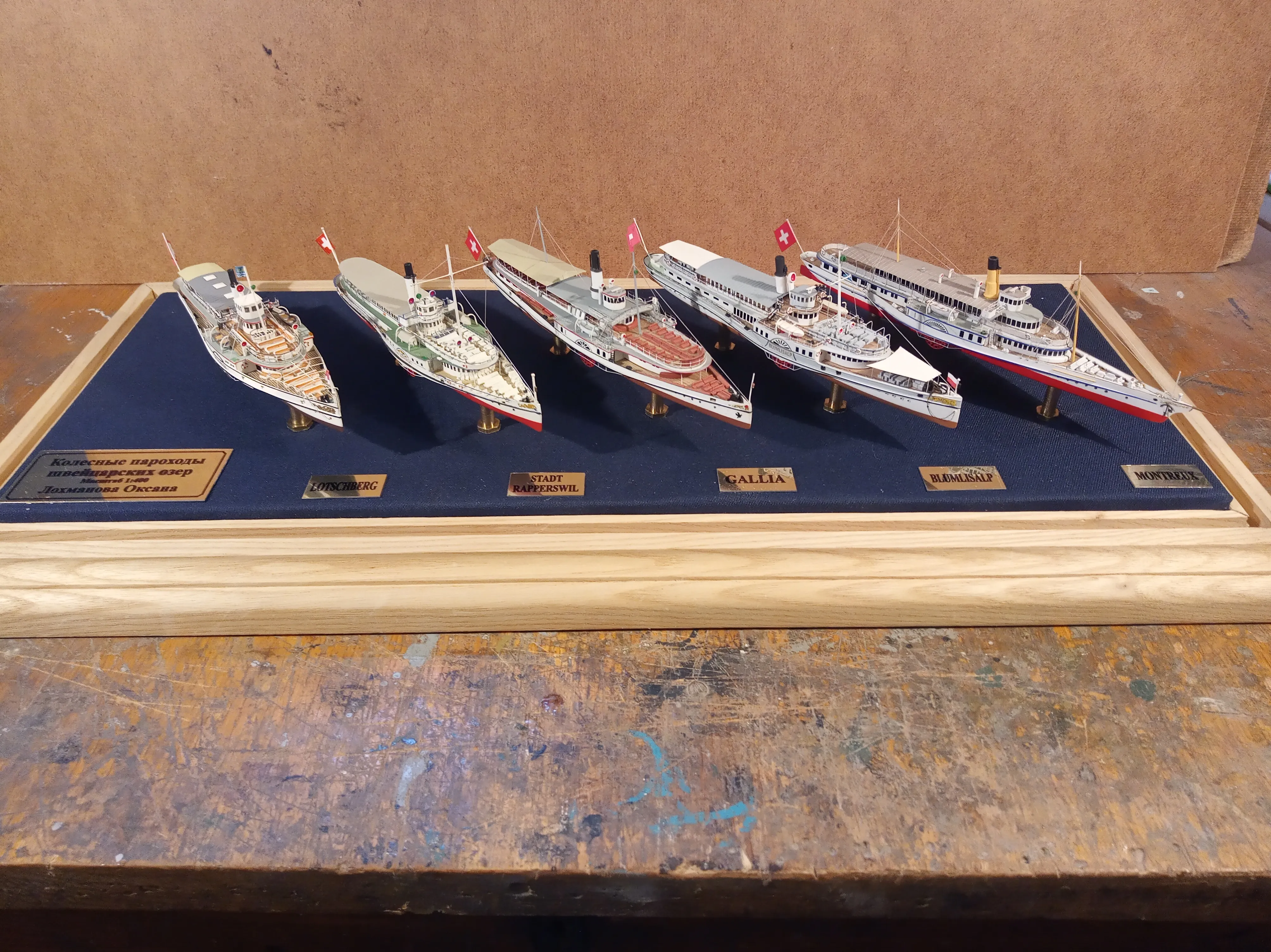 Модель корабля Колёсные пароходы Швейцарских озёр - Верфь на Столе