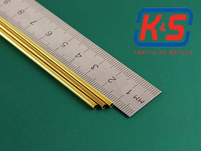 Тонкостенная латунная трубка 2,5 мм, 3 шт