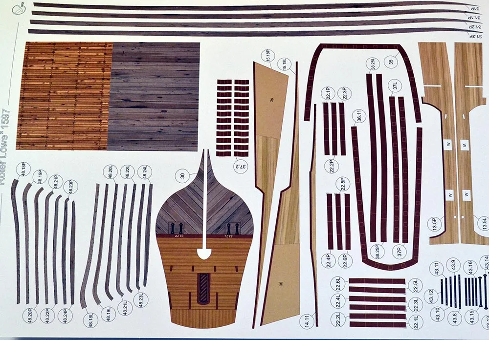 Модель из картона галеон "Roter Lowe"