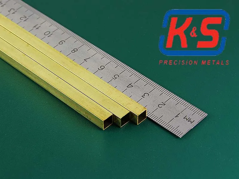 Квадратная латунная трубка 6,4х0,36 мм, 1 шт