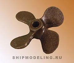 Винт четырехлопастной левый, металл, 30мм