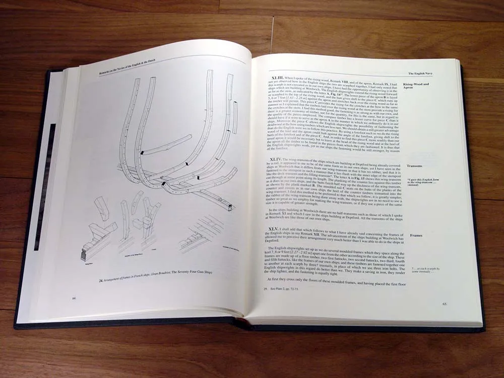 18th century shipbuilding. Remarks by Blaise Olliver