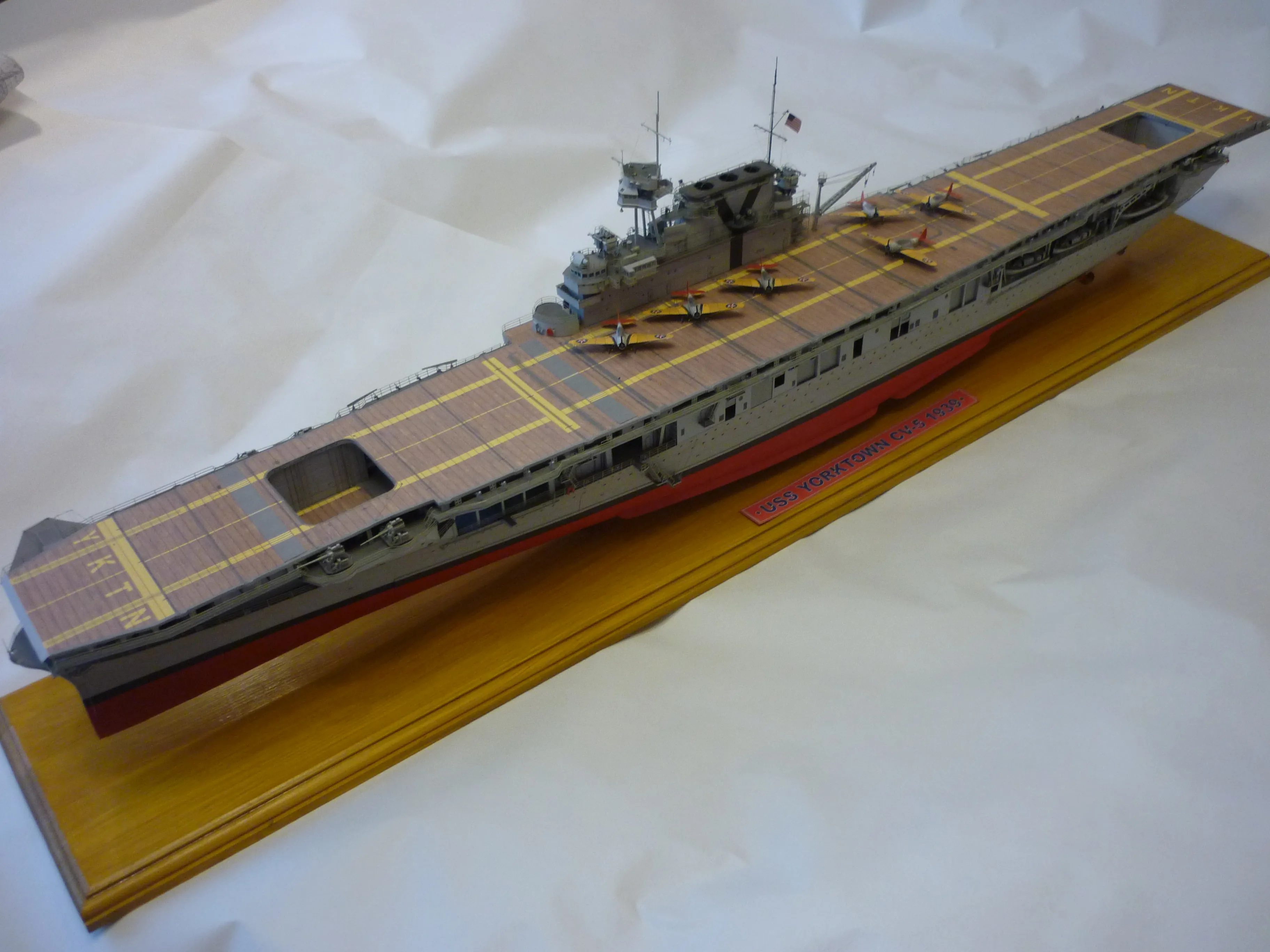 Модель корабля Американский авианосец USS Yorktown (CV-5) - Верфь на Столе