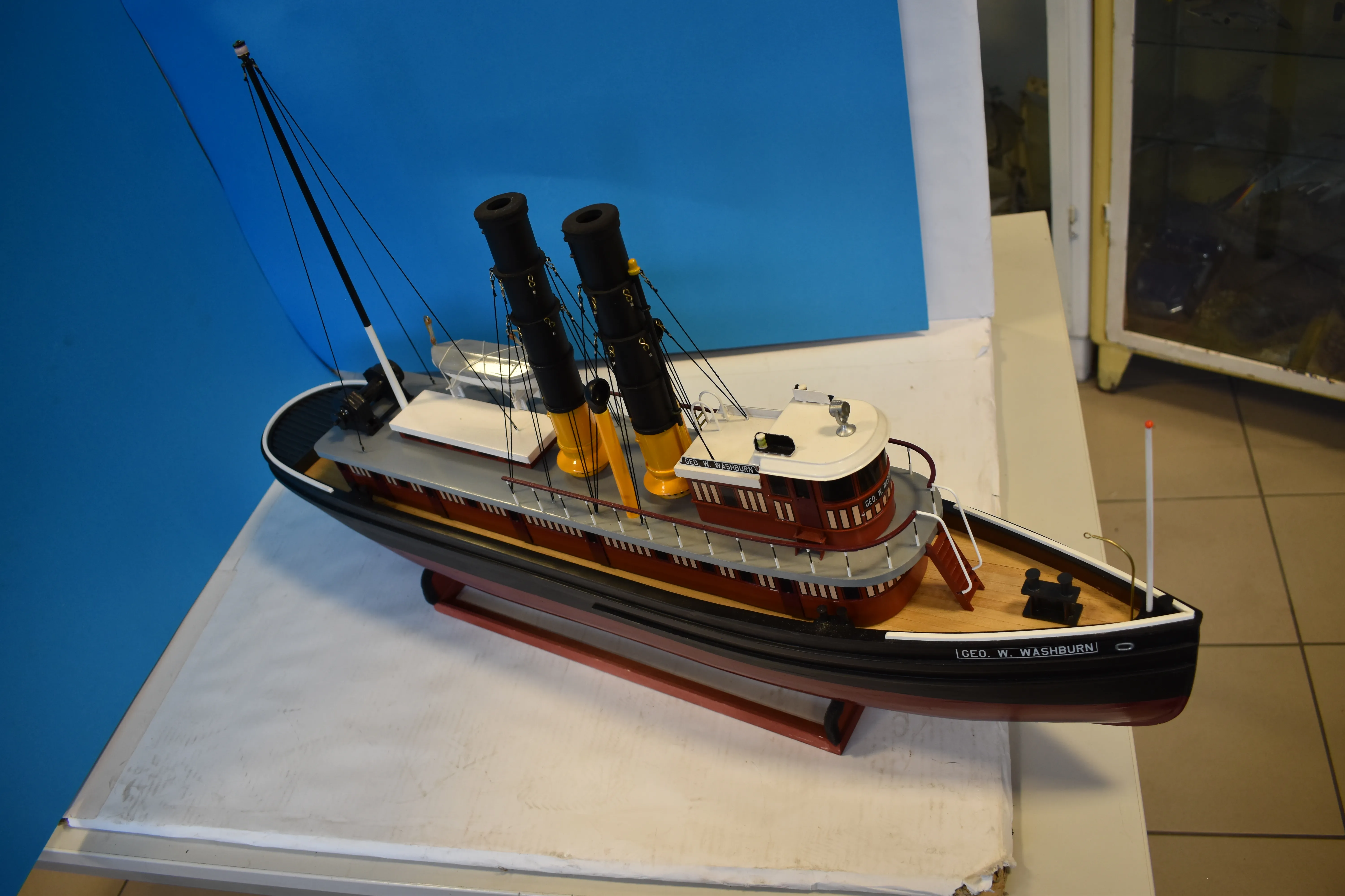 Модель корабля Буксир "Geo. W. Washburn" - Верфь на Столе