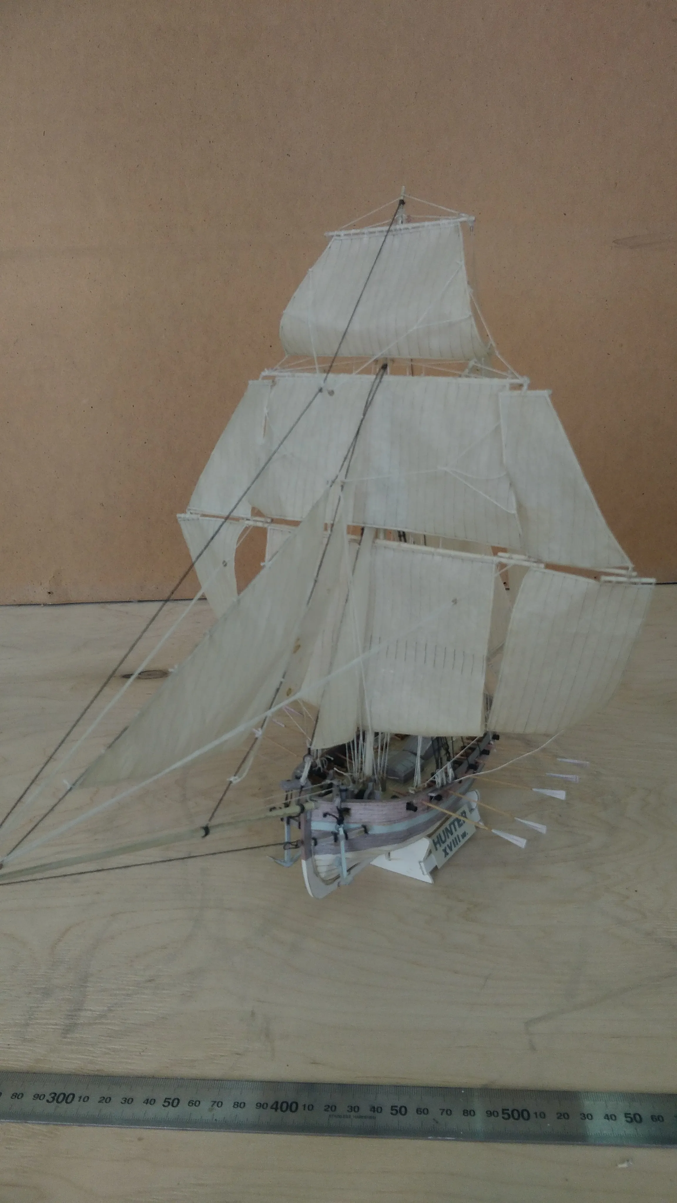 Модель корабля Английский парусный корабль 18 века HUNTER - Верфь на Столе