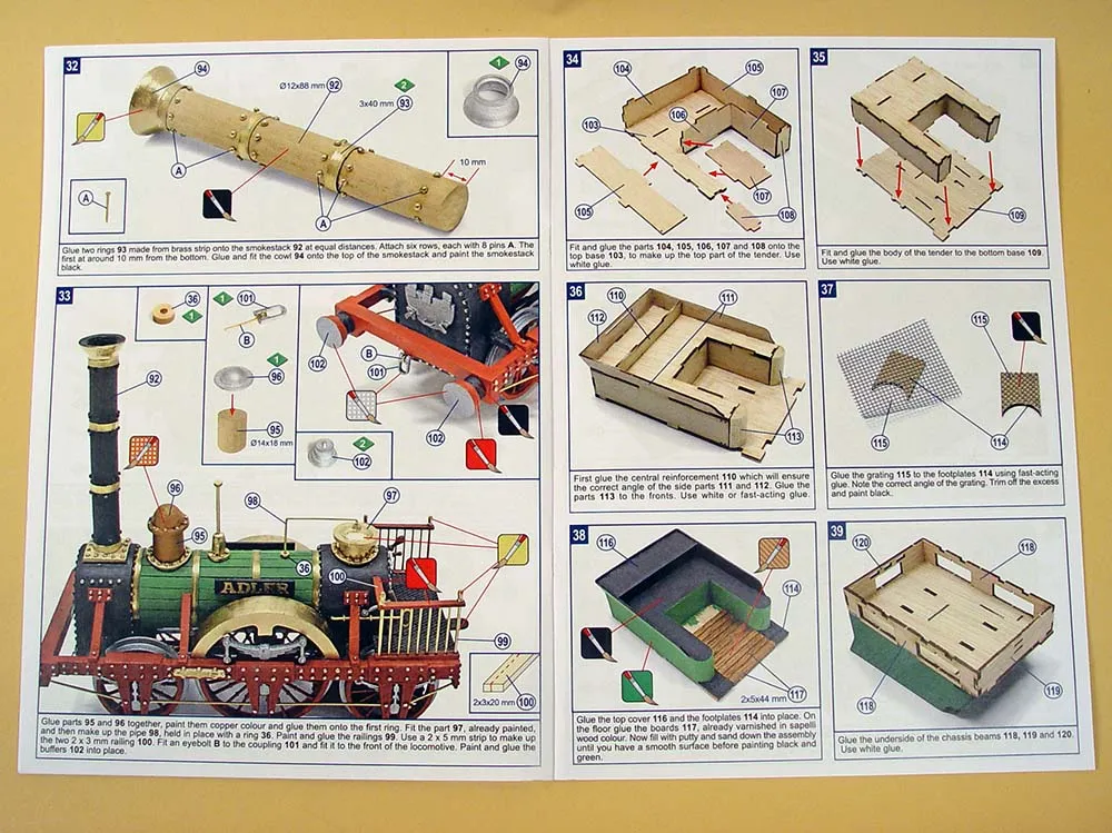 Модель паровоза ADLER + (Стартовый набор инструментов)