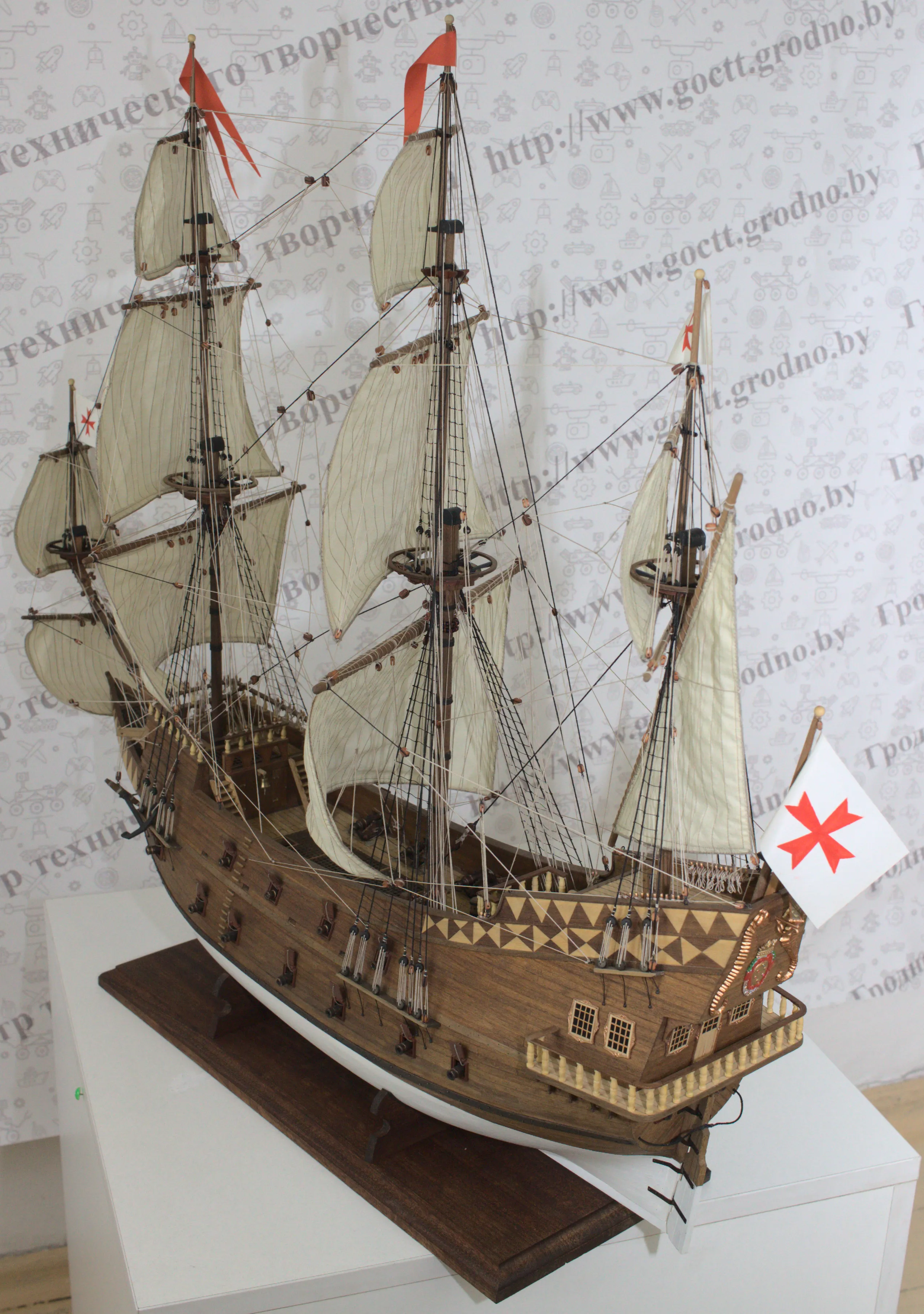 Модель корабля Галеон “Сан Джованни Батиста” конец XVI – начало XVII века. - Верфь на Столе