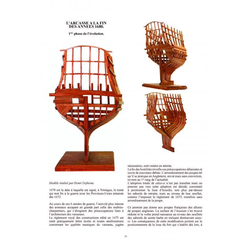 Lower stern framing evolution in France 1661 - 1750