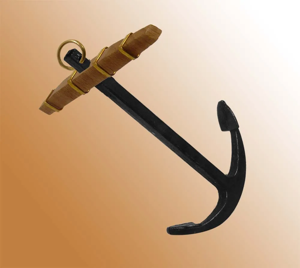 Якорь до 18-го века, металл и дерево, 75 мм Якорь до 18-го века, металл и дерево, 75 мм