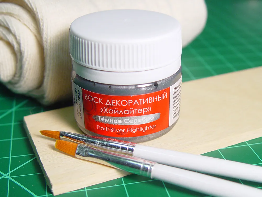 Воск декоративный, цвет темное серебро, 20 мл (срок годности закончился)