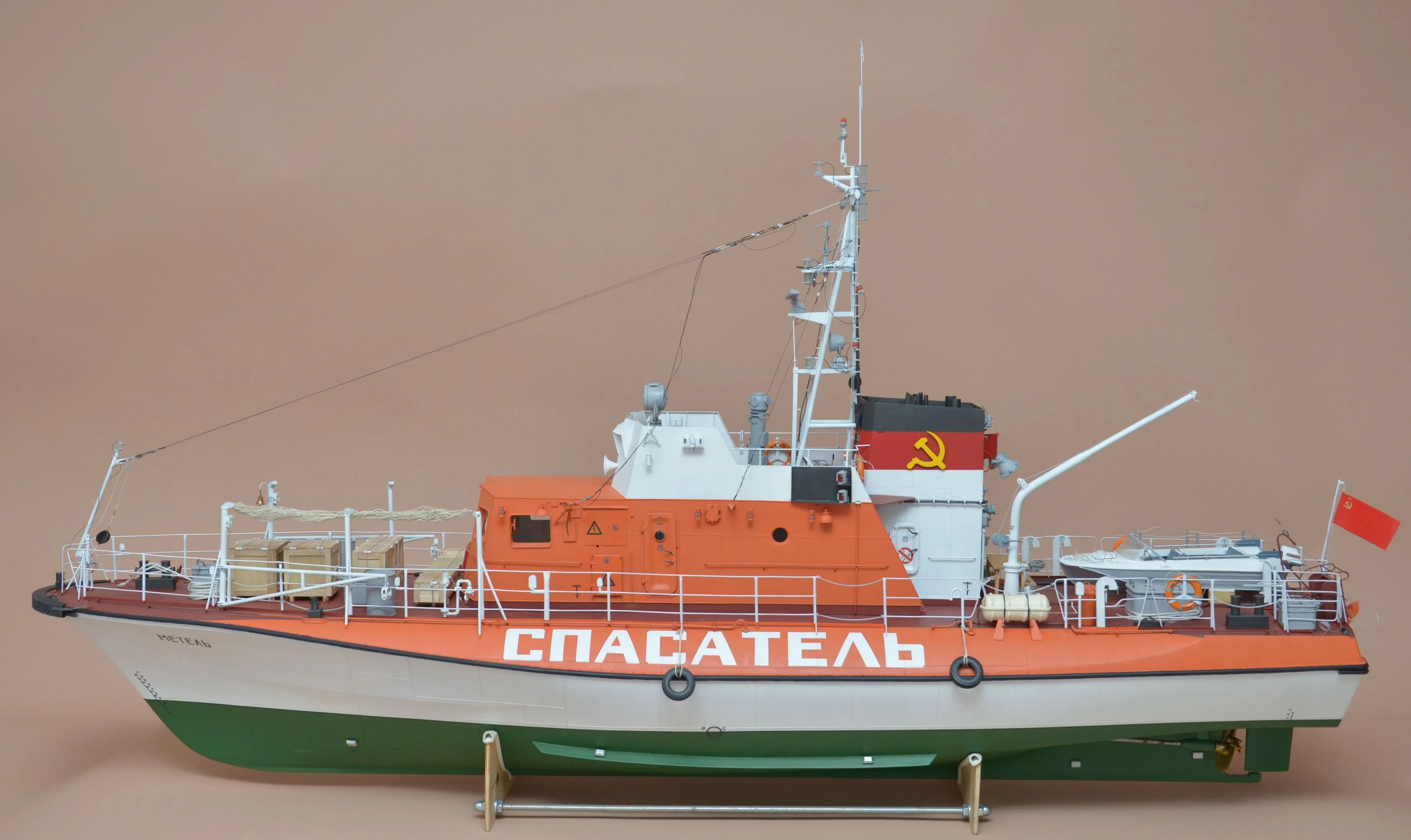 Модель корабля Всепогодный спасательный катер (ВСК) "МЕТЕЛЬ", пр. 1458 - Верфь на Столе