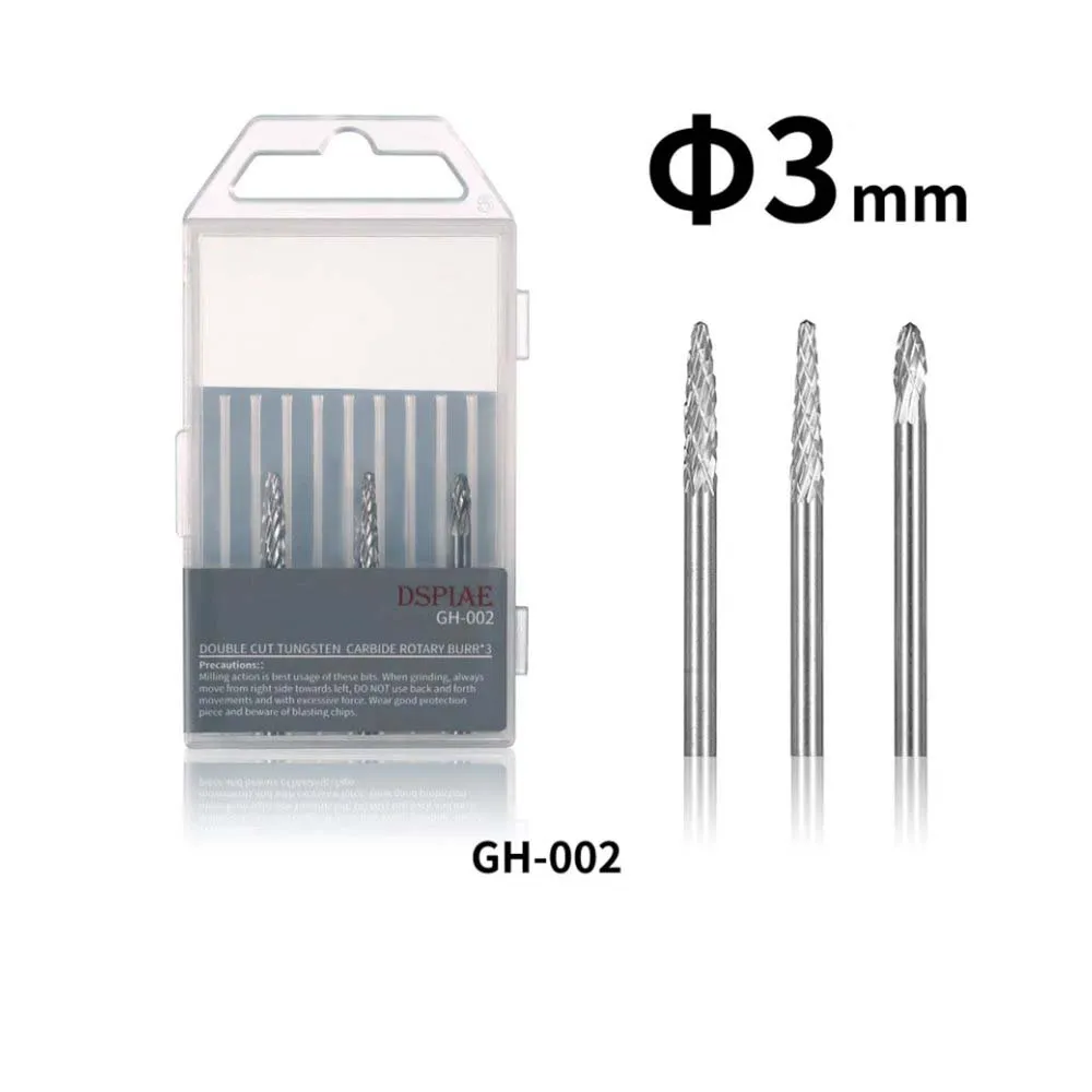 Набор из трех карбид вольфрамовых буров "кукуруза" Набор из трех карбид вольфрамовых буров "кукуруза"