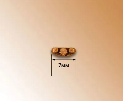 Плоская киповая планка с битенгом, металл, 7 мм, 2 шт