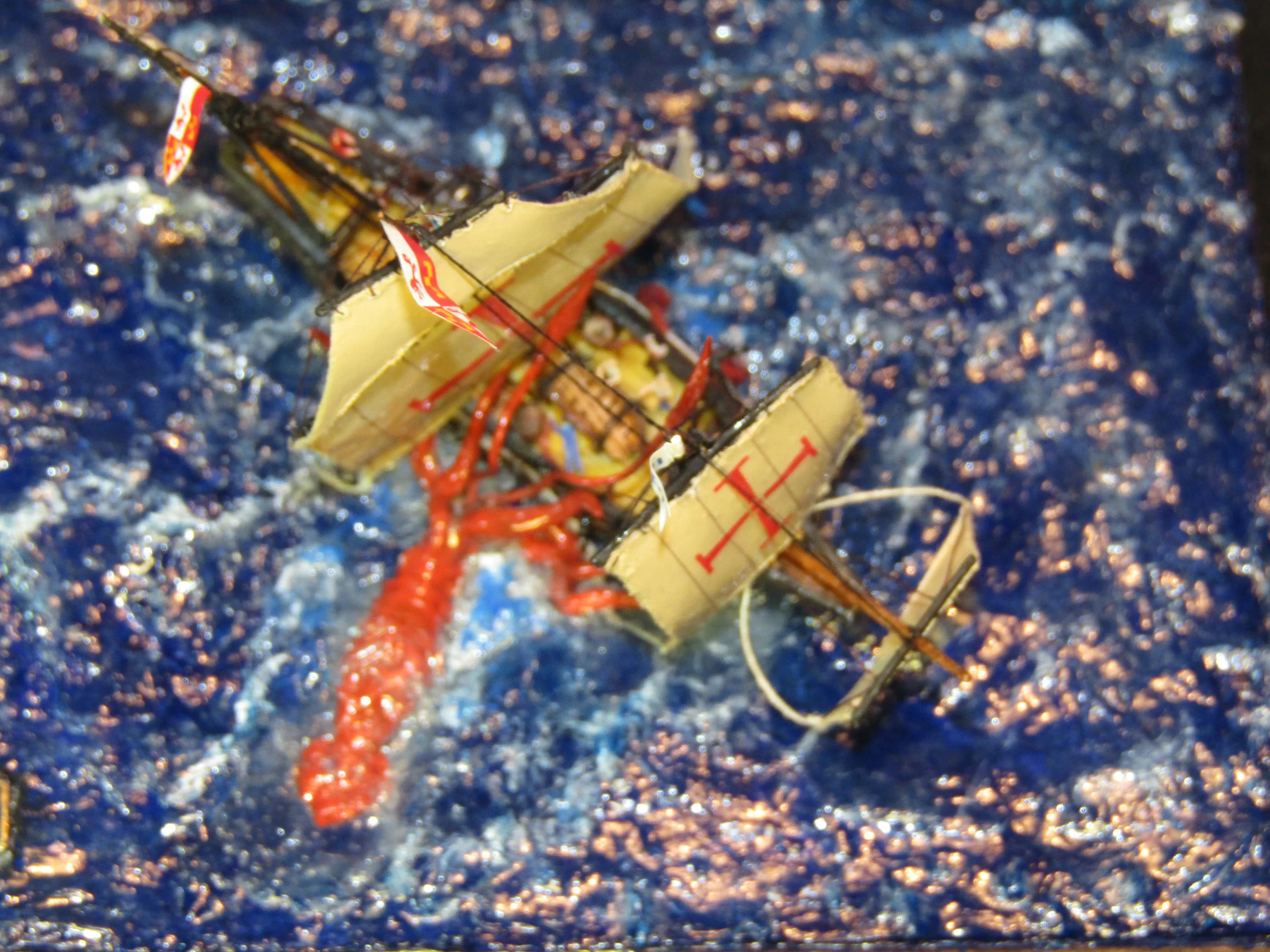 Модель корабля Каракка “Santa Maria” и Кракен - Верфь на Столе