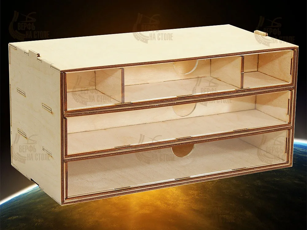 Касcетный модуль-органайзер на 3 широких ящика