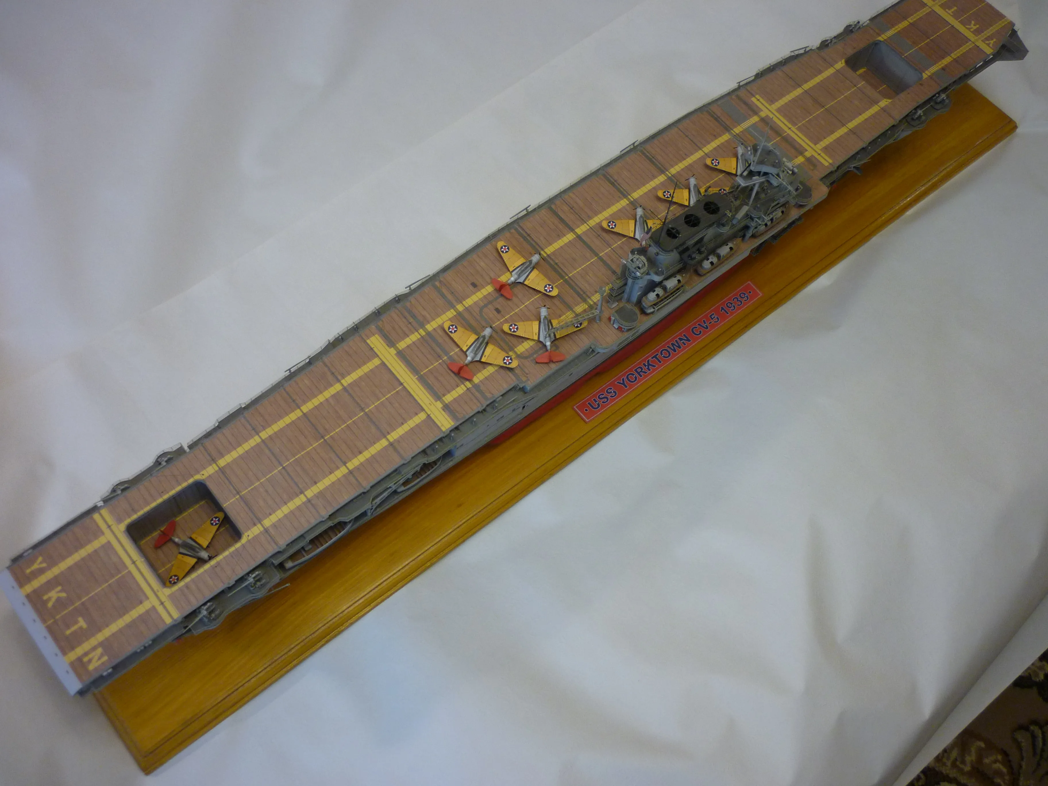 Модель корабля Американский авианосец USS Yorktown (CV-5) - Верфь на Столе