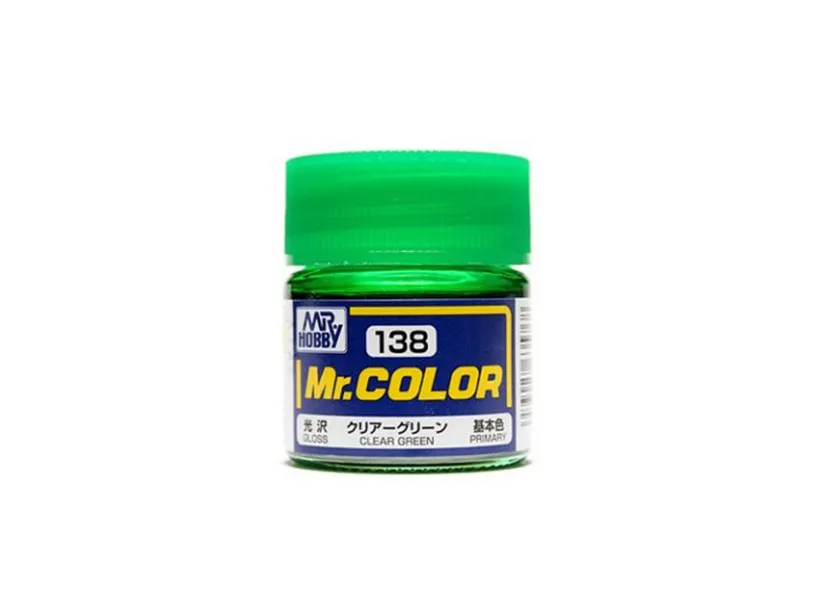 Краска Mr Color, зеленая полупрозрачная, глянцевая, C 138, 10 мл