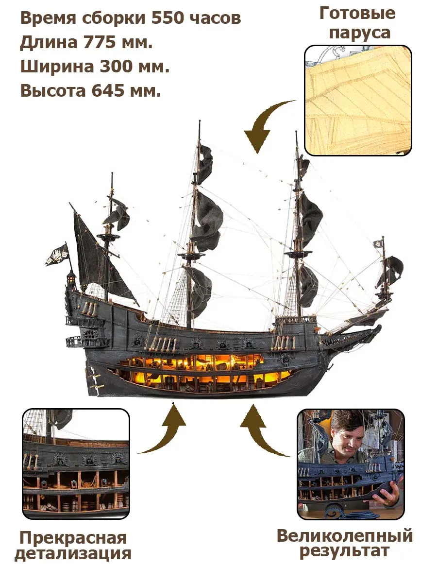 модель корабля своими руками Flying Dutchman (Летучий Голландец) модель корабля своими руками Flying Dutchman (Летучий Голландец)