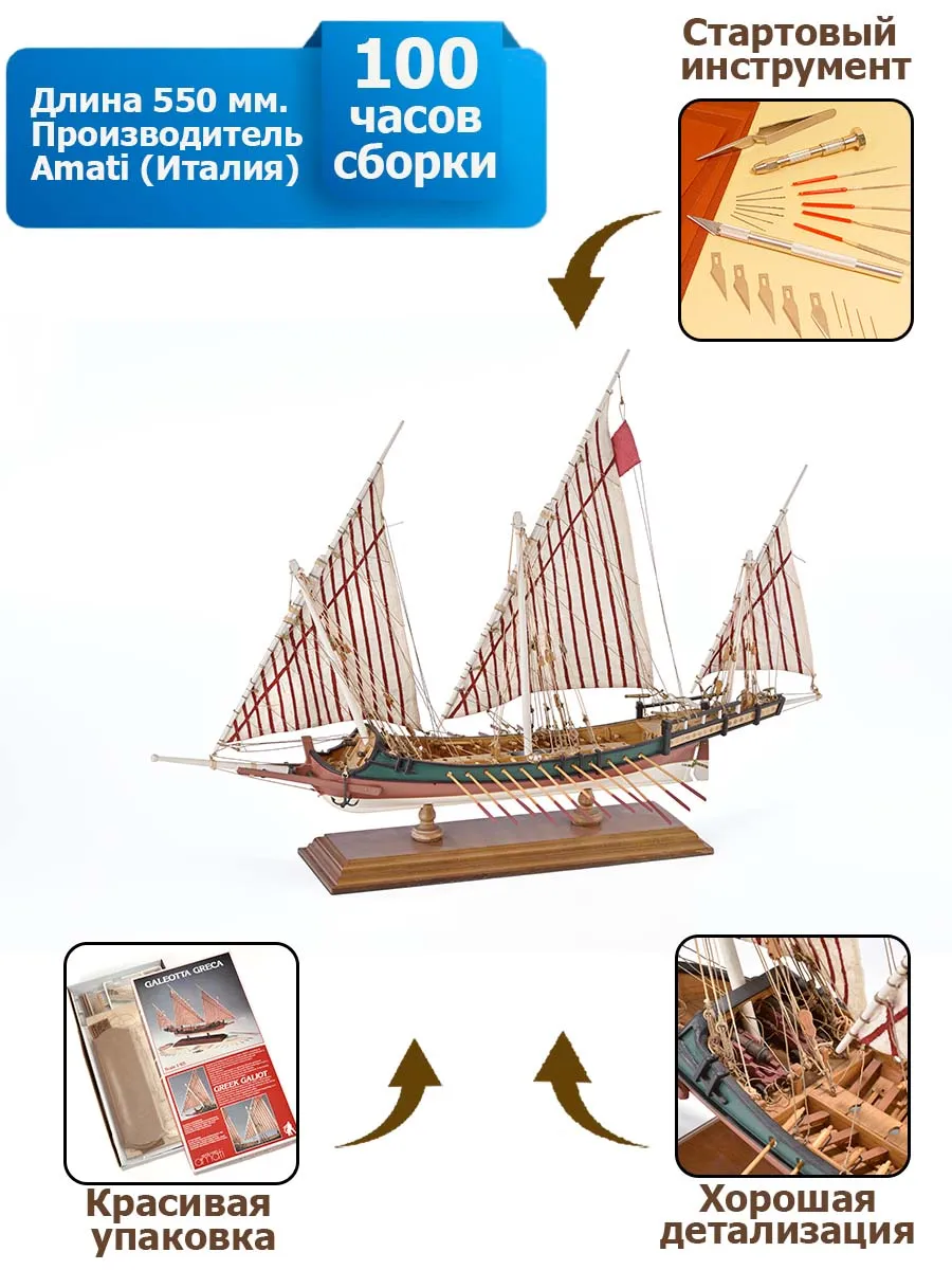 Эгейский галиот (Greek Galliot) + (Стартовый набор инструментов)