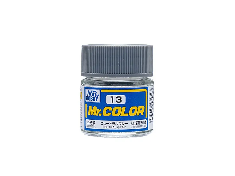 Краска Mr Color, нейтральная серая, полуматовая, C 13, 10 мл