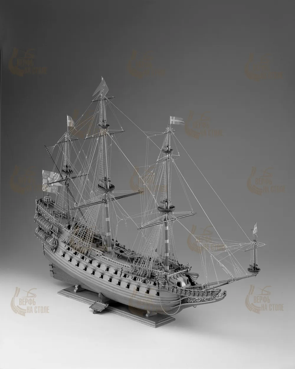 Чертеж корабля Wasa, масштаб 1:75