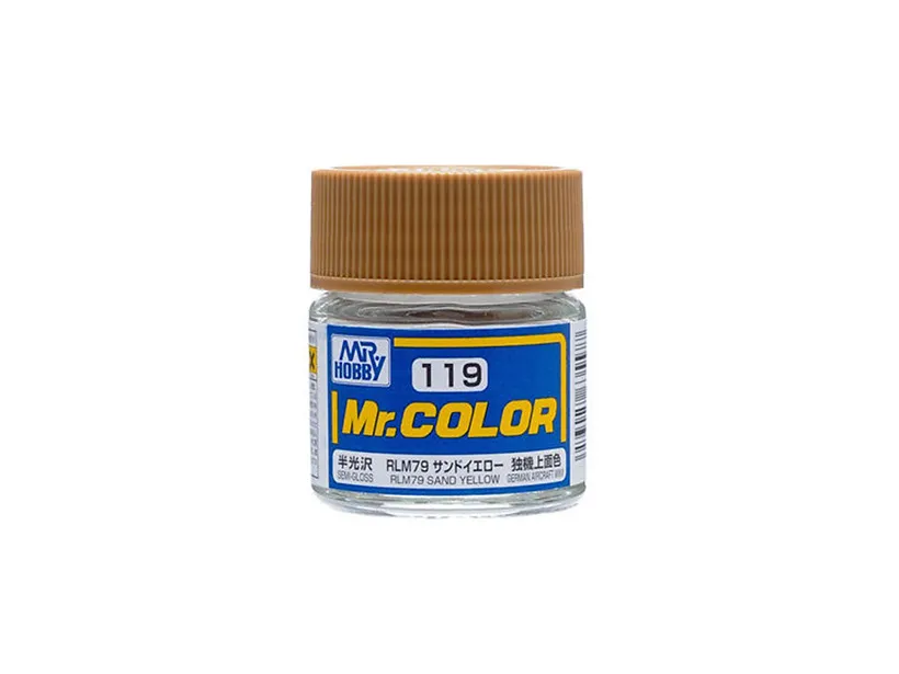 Краска Mr Color, песочно-желтая RLM76, полуматовая, C 119, 10 мл