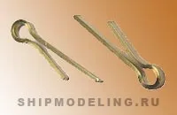 Рым с усиками, латунь, 0,7x10 мм, 50 шт