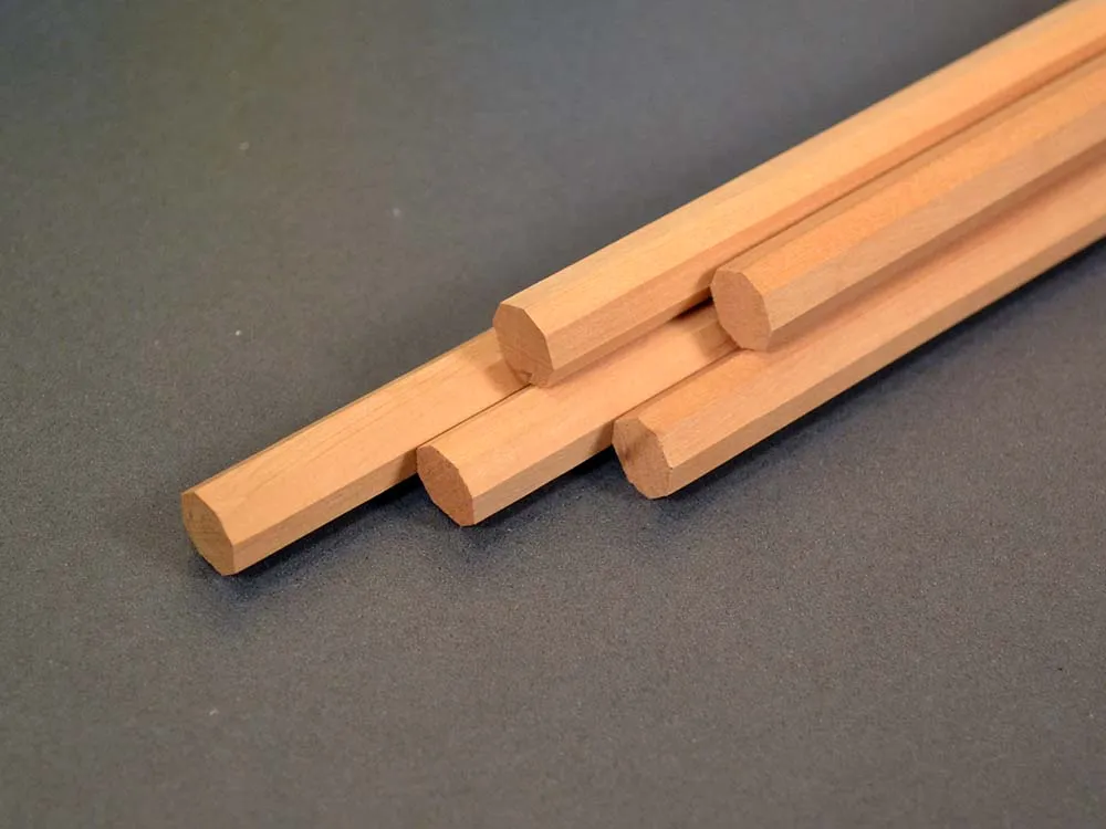 Рейка восьмигранная 8х8 мм, груша, 1 шт